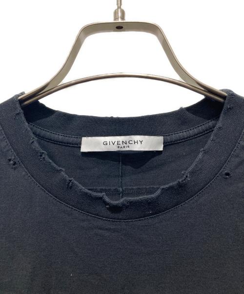 GIVENCHY（ジバンシィ）GIVENCHY (ジバンシィ) ダメージ加工ロゴワッペンTシャツ ブラック サイズ:Ｌの古着・服飾アイテム