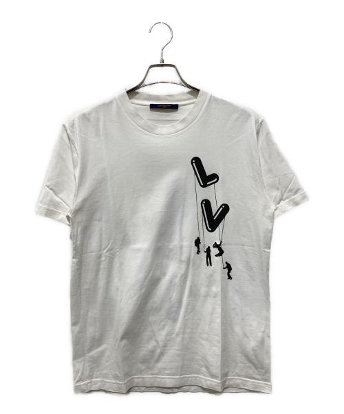 LOUIS VUITTON（ルイ ヴィトン）LOUIS VUITTON (ルイ ヴィトン) フローティング LV プリンテッド Tシャツ ホワイト サイズ:Ｌの古着・服飾アイテム