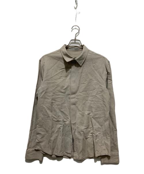 EMPORIO ARMANI（エンポリオ アルマーニ）EMPORIO ARMANI (エンポリオ アルマーニ) リネン混シャツ ベージュ サイズ:Ｌの古着・服飾アイテム