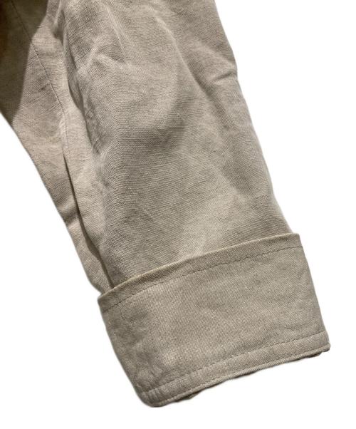 EMPORIO ARMANI（エンポリオ アルマーニ）EMPORIO ARMANI (エンポリオ アルマーニ) リネン混シャツ ベージュ サイズ:Ｌの古着・服飾アイテム