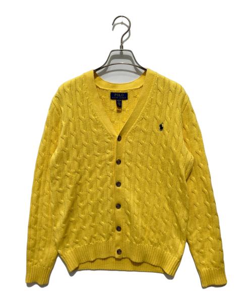 POLO RALPH LAUREN（ポロ・ラルフローレン）POLO RALPH LAUREN (ポロ・ラルフローレン) ケーブルカーディガン イエロー サイズ:Ｌ(14-16)(ガールズ規格)の古着・服飾アイテム