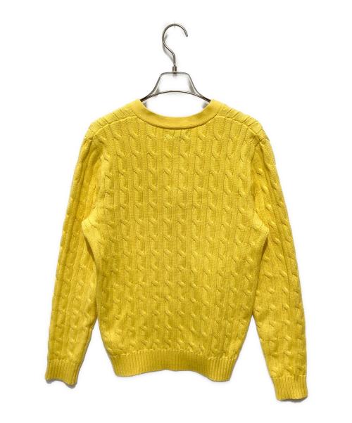 POLO RALPH LAUREN（ポロ・ラルフローレン）POLO RALPH LAUREN (ポロ・ラルフローレン) ケーブルカーディガン イエロー サイズ:Ｌ(14-16)(ガールズ規格)の古着・服飾アイテム
