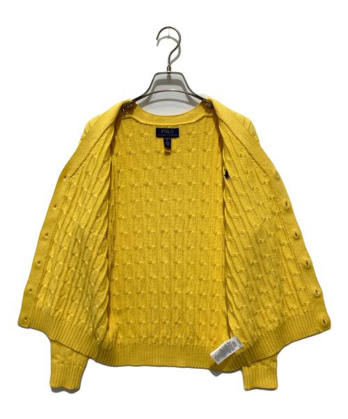 POLO RALPH LAUREN（ポロ・ラルフローレン）POLO RALPH LAUREN (ポロ・ラルフローレン) ケーブルカーディガン イエロー サイズ:Ｌ(14-16)(ガールズ規格)の古着・服飾アイテム