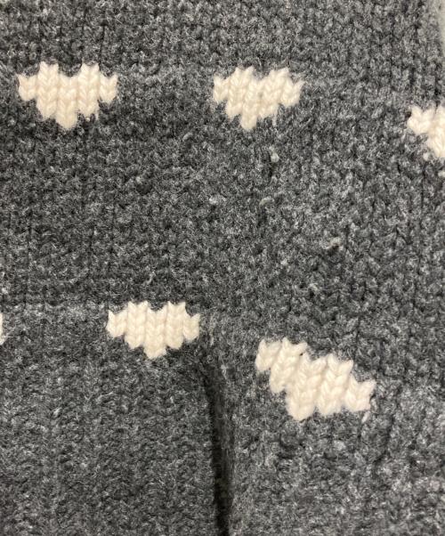 NKNIT（ンニット）NKNIT (ンニット) ♡pattern KNIT ハートパターンニット ダークグレー サイズ:表記無しの古着・服飾アイテム