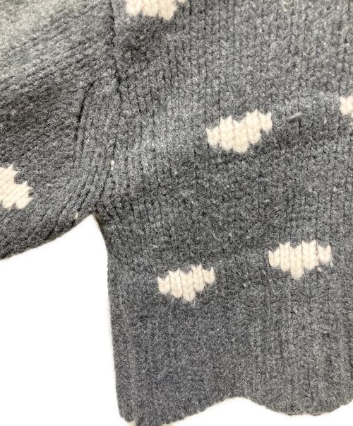NKNIT（ンニット）NKNIT (ンニット) ♡pattern KNIT ハートパターンニット ダークグレー サイズ:表記無しの古着・服飾アイテム