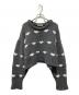 NKNIT（ンニット）の古着「♡pattern KNIT ハートパターンニット」｜ダークグレー