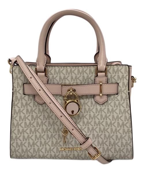 MICHAEL KORS（マイケル・コース）MICHAEL KORS (マイケル・コース) 2WAYショルダーバッグ ピンクの古着・服飾アイテム