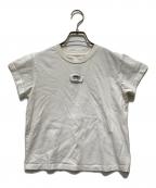 MM6 Maison Margielaエムエムシックスメゾンマルジェラ）の古着「ロゴラベルミニTEE」｜ホワイト