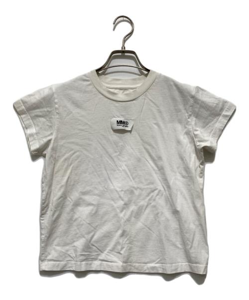 MM6 Maison Margiela（エムエムシックスメゾンマルジェラ）MM6 Maison Margiela (エムエムシックスメゾンマルジェラ) ロゴラベルミニTEE ホワイト サイズ:Sの古着・服飾アイテム