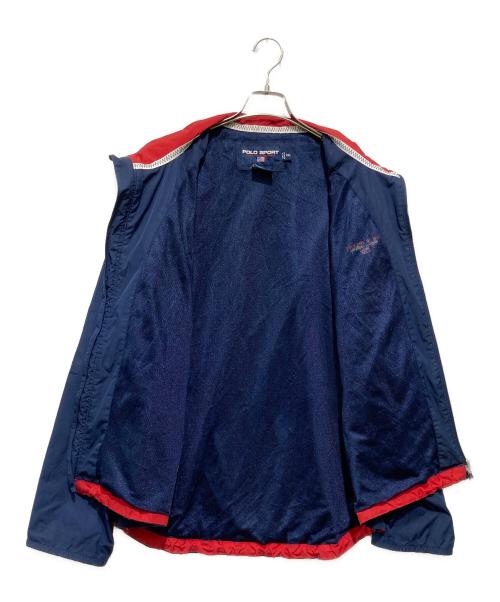 POLO SPORT（ポロスポーツ）POLO SPORT (ポロスポーツ) ロゴ刺繍ナイロンジップジャケット ブルー サイズ:XXLの古着・服飾アイテム