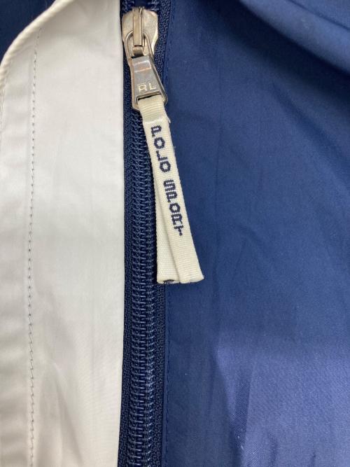 POLO SPORT（ポロスポーツ）POLO SPORT (ポロスポーツ) ロゴ刺繍ナイロンジップジャケット ブルー サイズ:XXLの古着・服飾アイテム