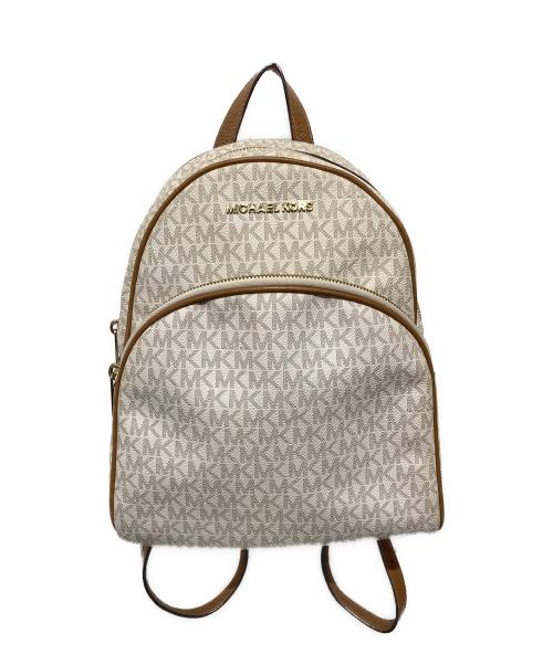 MICHAEL KORS（マイケル・コース）MICHAEL KORS (マイケル・コース) MKモノグラムキルティングリュック ベージュの古着・服飾アイテム