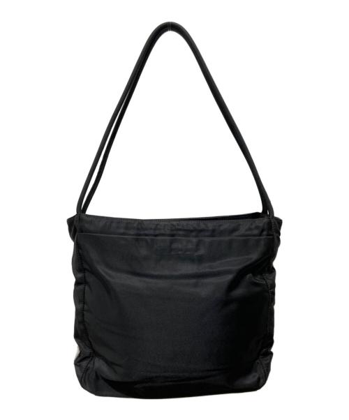 PRADA（プラダ）PRADA (プラダ) サイドロゴプレートナイロントートバッグ ブラックの古着・服飾アイテム
