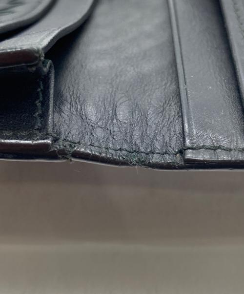 BOTTEGA VENETA（ボッテガベネタ）BOTTEGA VENETA (ボッテガベネタ) イントレチャート2つ折り長財布 ブラックの古着・服飾アイテム
