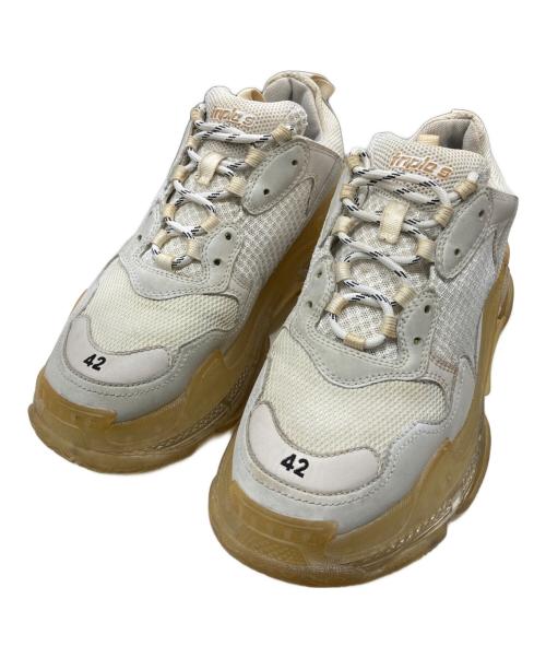 BALENCIAGA（バレンシアガ）BALENCIAGA (バレンシアガ) トリプルSクリアソール グレー×ベージュ サイズ:42の古着・服飾アイテム