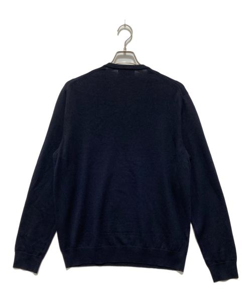 FRED PERRY（フレッドペリー）FRED PERRY (フレッドペリー) ロゴ刺繍Vネックニット ネイビー サイズ:XLの古着・服飾アイテム