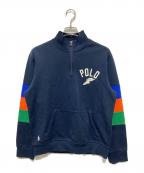POLO RALPH LAURENポロ・ラルフローレン）の古着「ハーフジップスウェット」｜ブラック