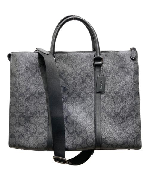 COACH（コーチ）COACH (コーチ) シグネチャー2WAYトートバッグ グレーの古着・服飾アイテム