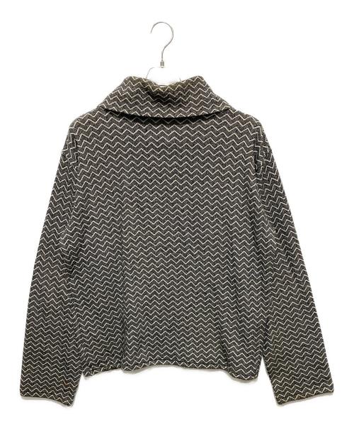 EMPORIO ARMANI（エンポリオ アルマーニ）EMPORIO ARMANI (エンポリオ アルマーニ) 総柄ハーフジップウールニット ベージュ サイズ:Lの古着・服飾アイテム