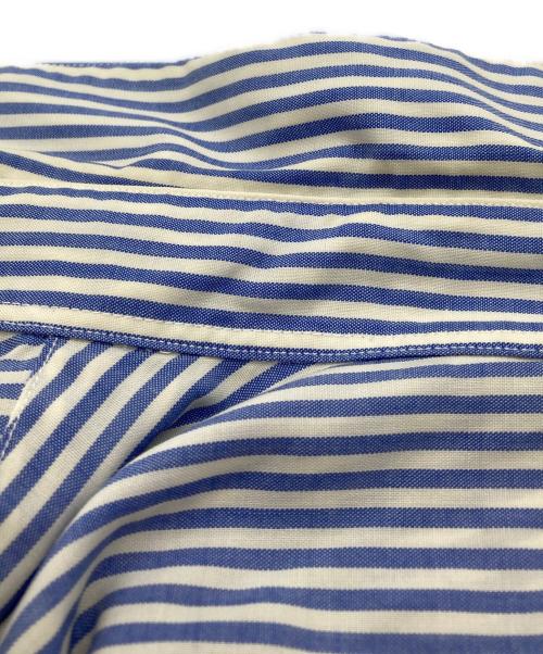 S H（エスエイチ）S H (エスエイチ) ストライプシャツ ブルー サイズ:Ｌの古着・服飾アイテム