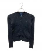 POLO RALPH LAURENポロ・ラルフローレン）の古着「ポニー刺繍カーディガン」｜ブラック