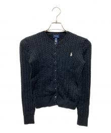 POLO RALPH LAUREN（ポロ・ラルフローレン）の古着「ポニー刺繍カーディガン」｜ブラック