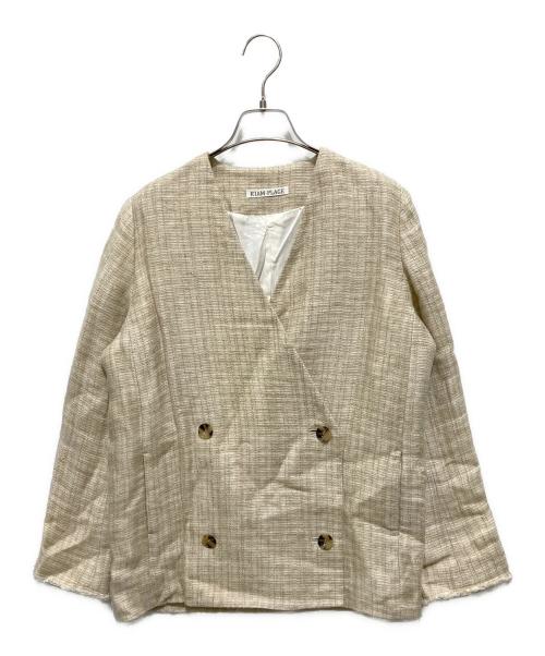 R'IAM（リアム）R'IAM (リアム) アサツィード ジャケット ベージュ サイズ:36の古着・服飾アイテム