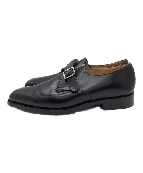 Tricker's（トリッカーズ）Tricker's (トリッカーズ) メイファーモンクストラップシューズ ブラック サイズ:25cmの古着・服飾アイテム