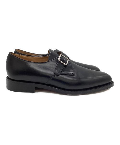 Tricker's（トリッカーズ）Tricker's (トリッカーズ) メイファーモンクストラップシューズ ブラック サイズ:25cmの古着・服飾アイテム