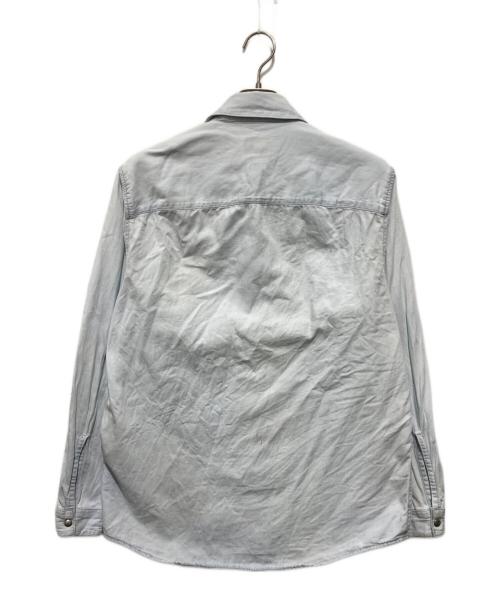 DIESEL（ディーゼル）DIESEL (ディーゼル) Dロゴ刺繍デニムシャツ-D-SIMPLY インディゴ サイズ:Ｓの古着・服飾アイテム