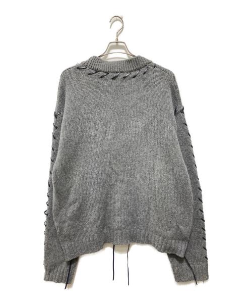 DISCOVERED（ディスカバード）DISCOVERED (ディスカバード) レースアップカーディガン グレー サイズ:1の古着・服飾アイテム