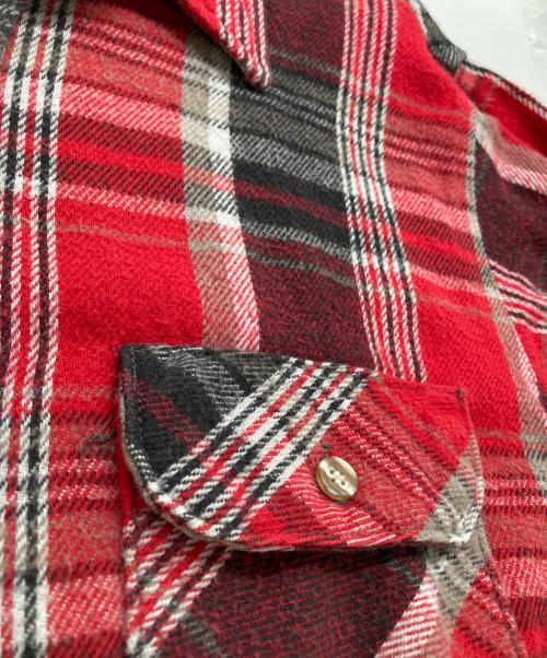 FIVE BROTHER（ファイブブラザー）FIVE BROTHER (ファイブブラザー) チェックネルシャツ レッド サイズ:Ｌの古着・服飾アイテム
