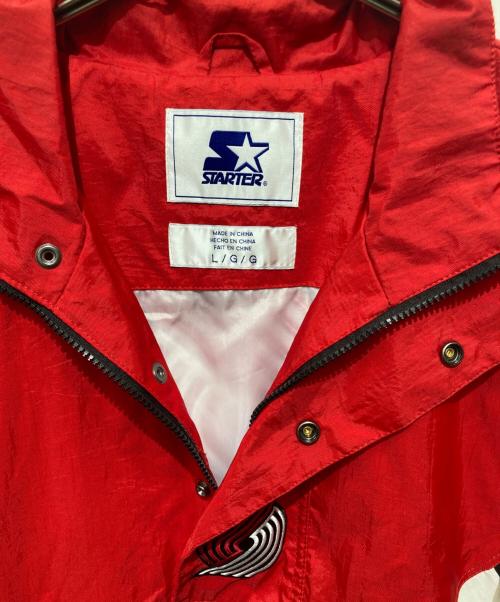 STARTER（スターター）STARTER (スターター) ナイロンアノラックジャケット レッド サイズ:Lの古着・服飾アイテム