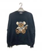 Hysteric Glamourヒステリックグラマー）の古着「ベアデザインコットンナイロンニット」｜ブラック