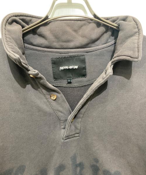 FUCKING AWESOME（ファッキンオーサム）Fucking Awesome (ファッキンオーサム) ラガーポロシャツ グレー サイズ:Lの古着・服飾アイテム