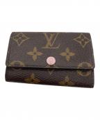 LOUIS VUITTONルイ ヴィトン）の古着「ミュルティクレ6 キーケース」｜ブラウン×ピンク