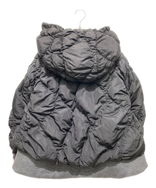 OMMO（オーエムエムオー）OMMO (オーエムエムオー) シアリングレイヤードダウンコート ブラック サイズ:FREEの古着・服飾アイテム