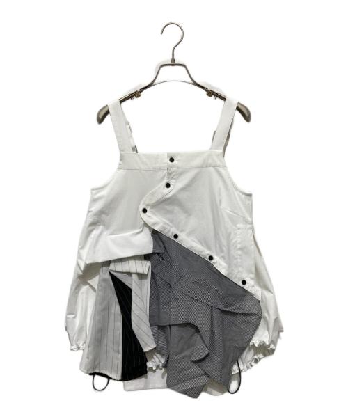 UN3D.（アンスリード）UN3D. (アンスリード) 切替キャミソール ホワイト サイズ:36の古着・服飾アイテム