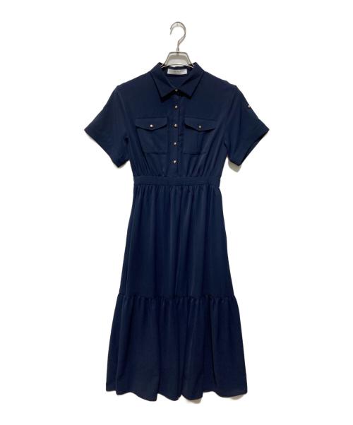 HER LIP TO（ハーリップトゥ）HER LIP TO (ハーリップトゥ) ノーブルシャツドレス ネイビー サイズ:Sの古着・服飾アイテム