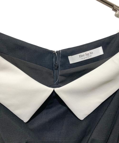 HER LIP TO（ハーリップトゥ）HER LIP TO (ハーリップトゥ) ブラウスワンピース ブラック サイズ:Sの古着・服飾アイテム