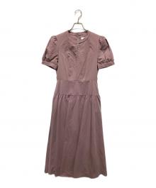 HER LIP TO（ハーリップトゥ）の古着「半袖ワンピース」｜ピンク