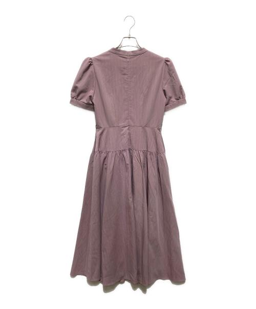 HER LIP TO（ハーリップトゥ）Her lip to (ハーリップトゥ) 半袖ワンピース ピンク サイズ:Ｓの古着・服飾アイテム
