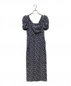HER LIP TOハーリップトゥ）の古着「総柄ワンピース」｜ネイビー