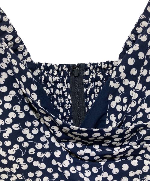 HER LIP TO（ハーリップトゥ）HER LIP TO (ハーリップトゥ) 総柄ワンピース ネイビー サイズ:XSの古着・服飾アイテム