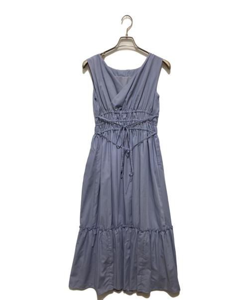 HER LIP TO（ハーリップトゥ）HER LIP TO (ハーリップトゥ) ノースリーブワンピース ブルー サイズ:Mの古着・服飾アイテム