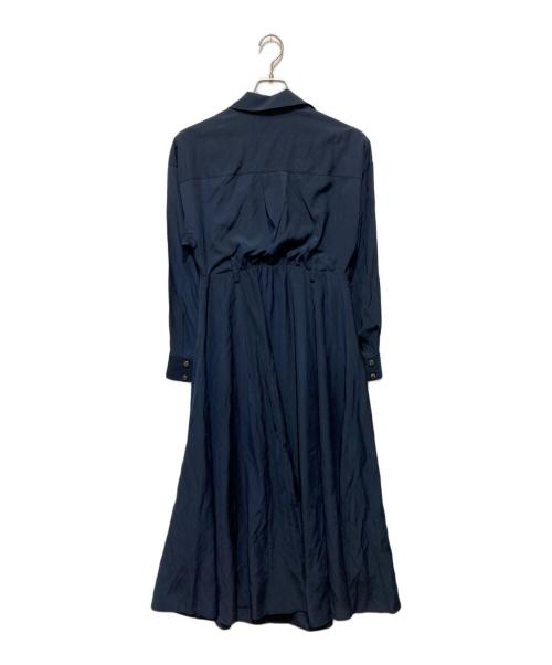 La TOTALITE（ラ ト―タリテ）La TOTALITE (ラ ト―タリテ) 【洗える】カシュクールシャツワンピース ネイビー サイズ:36の古着・服飾アイテム