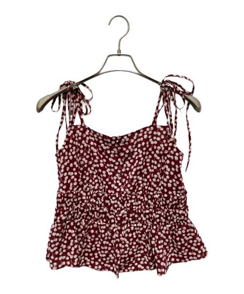 HER LIP TO（ハーリップトゥ）HER LIP TO (ハーリップトゥ) チェリーパターンストラップトップ レッド サイズ:Mの古着・服飾アイテム
