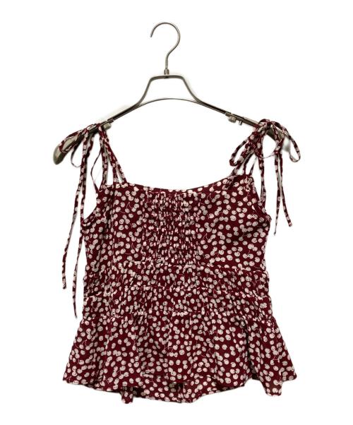 HER LIP TO（ハーリップトゥ）HER LIP TO (ハーリップトゥ) チェリーパターンストラップトップ レッド サイズ:Mの古着・服飾アイテム