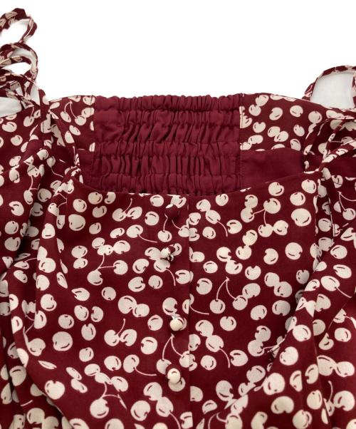 HER LIP TO（ハーリップトゥ）HER LIP TO (ハーリップトゥ) チェリーパターンストラップトップ レッド サイズ:Mの古着・服飾アイテム