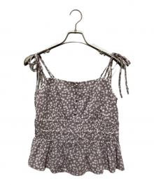 HER LIP TO（ハーリップトゥ）の古着「チェリーパターンストラップトップ」｜ピンク